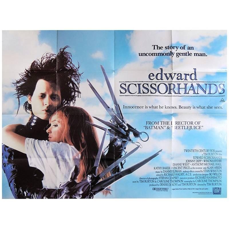 "Edward Scissorhands", Film Poster, 1990 For Sale