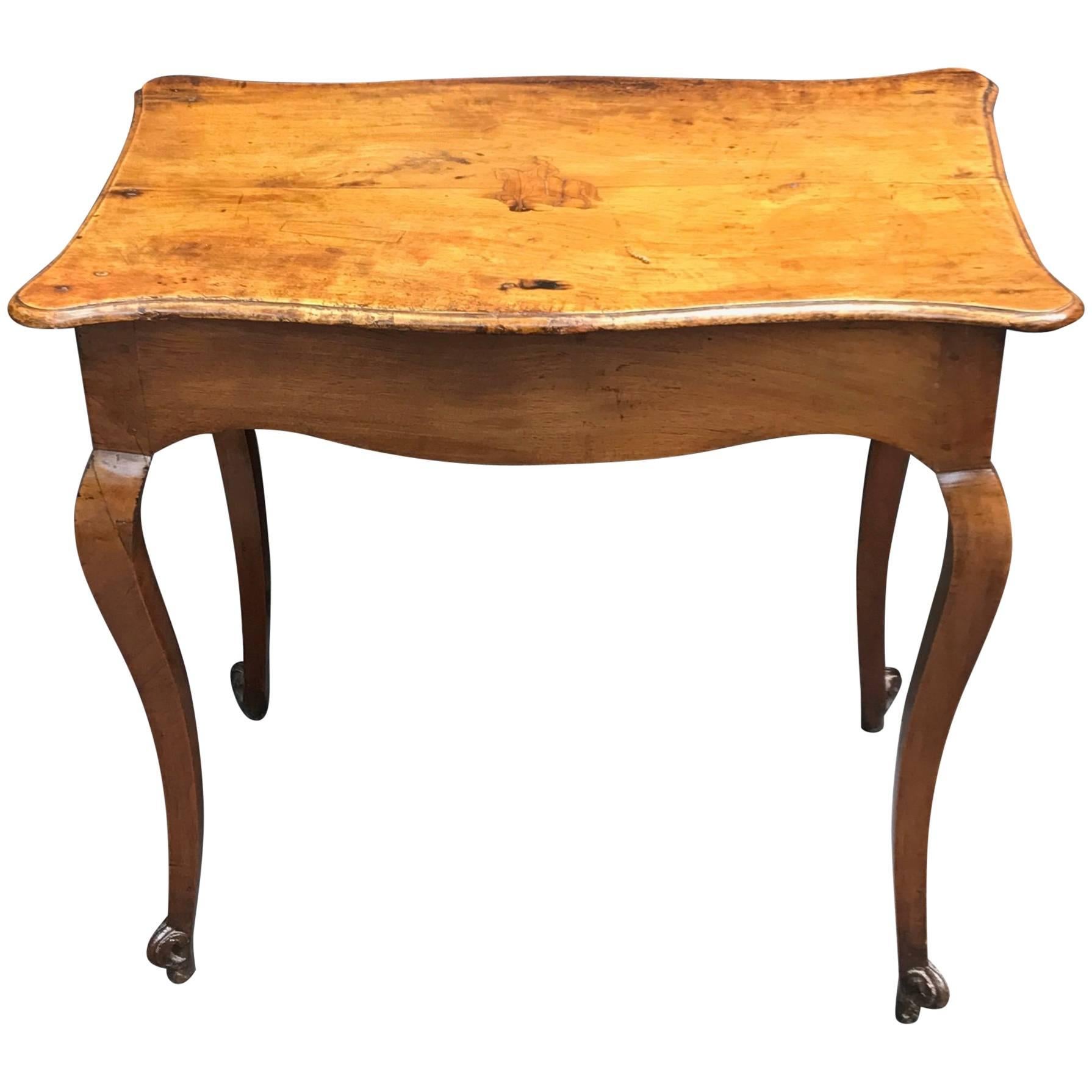 Louis XV Provincial Walnut Side Table For Sale