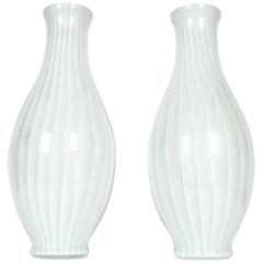 Very Tall Pair of Mid-Century Murano Glass Vases or Pieces 11