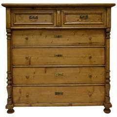 Antique Large Pine Six-Drawer Chest