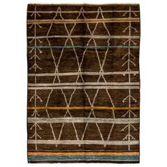Brown Moroccan Area Rug, Solo Rugs 8