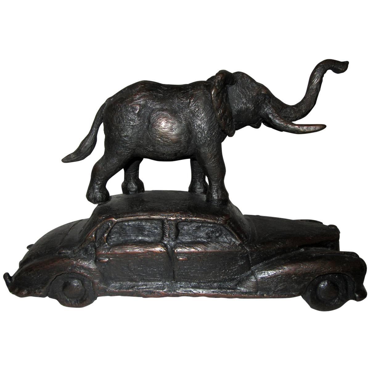 South African Artist Henk Serfontein Bronze "the Visitor, " 2004