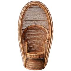 French Armchair of Natural Fiber Made by Hand 12