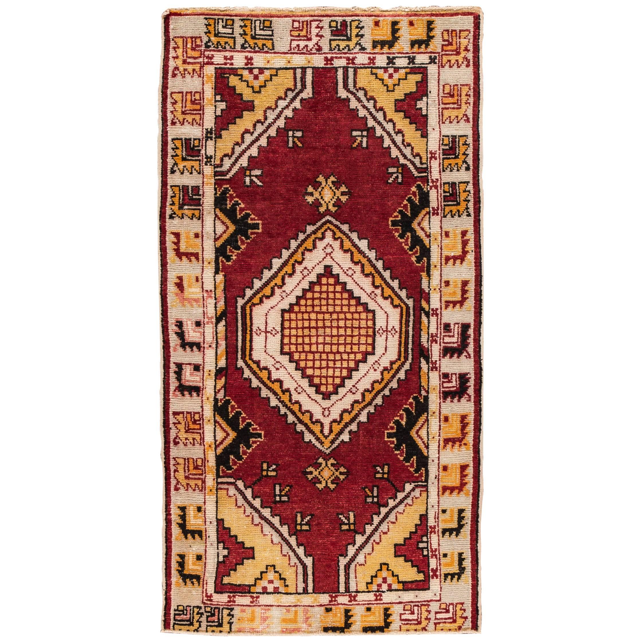 Anatolischer Teppich im Vintage-Stil, 1,82 m x 1,83 m