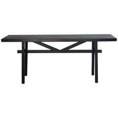 Dos Gallos Custom  Wood Console Table with Tall V Stretcher