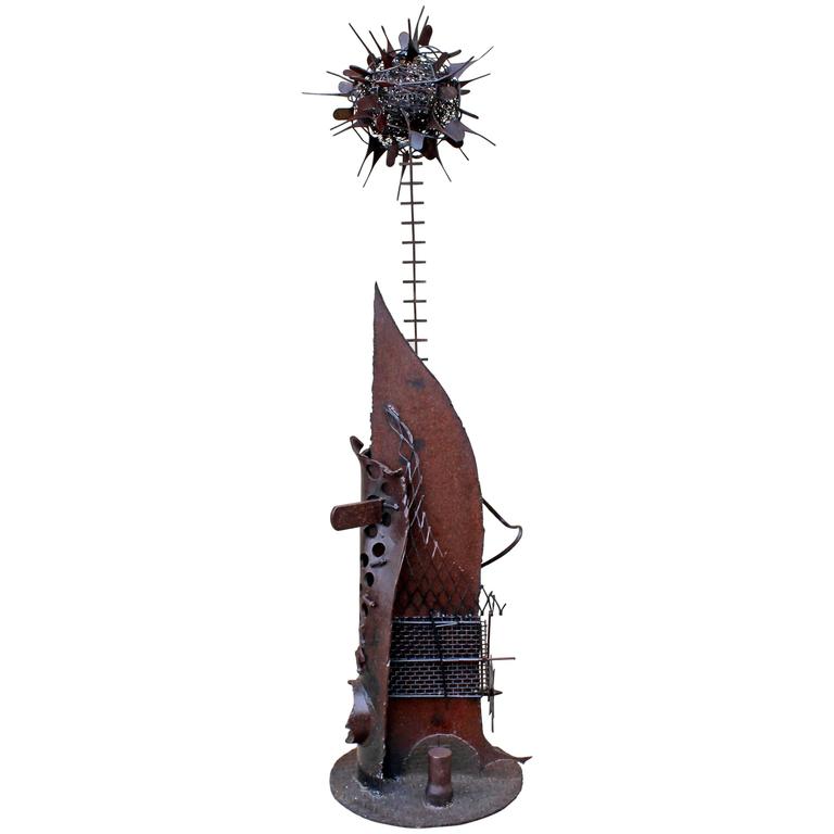 Contemporary XLarge Modernist Brutalist Outdoor Metal Abstract Floor