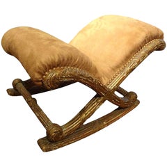 Retro 19th Century French Louis XVI Style Giltwood Footstool