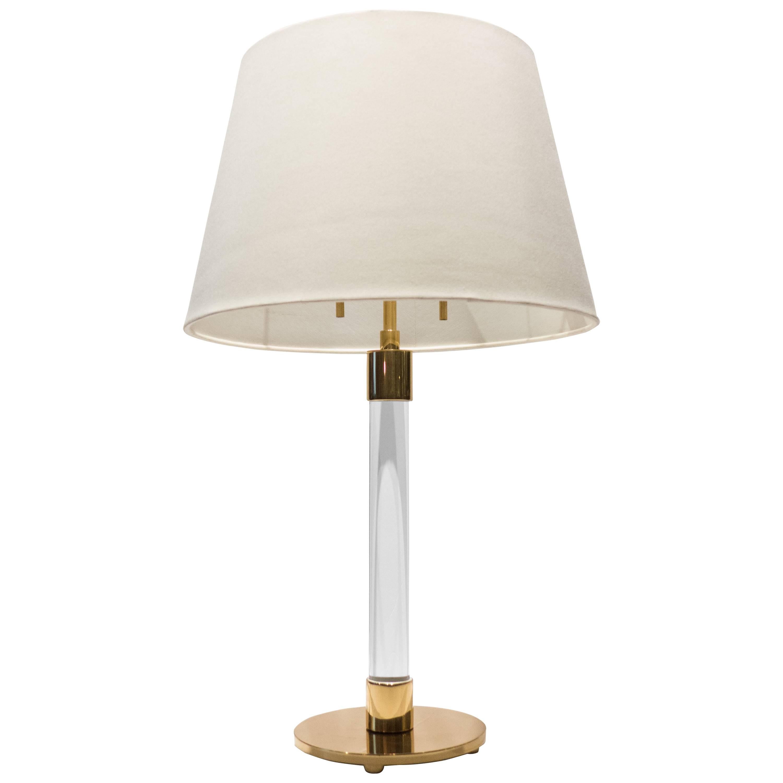 Hansen Table Lamp in Brass and Glass