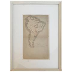 19th Century Schoolboy Map of South America 5