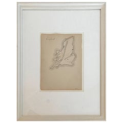 19th Century Schoolboy Map of England