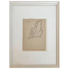 Antique 19th Century Schoolboy Map of England