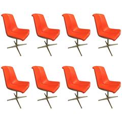 Set of Eight Richard Schultz Dining Chairs Knoll, 1961 7