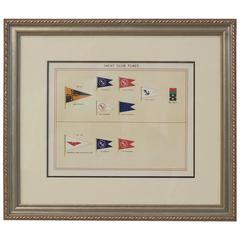 Framed Original Page of Yacht Clubs from Lloyd's Register, circa 1938 4