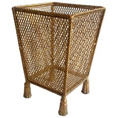 Italian Gold Guild Regency Waste Basket