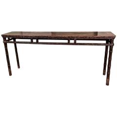 19th Century, Chinese Faux Bamboo Altar Table
