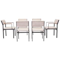 Rare Set of Six Cees Braakman Japanese Series Dining Chairs