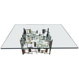 Fabulous Silas Seandel Style Brutalist Mixed Metal Nail Coffee Table Mid-Century