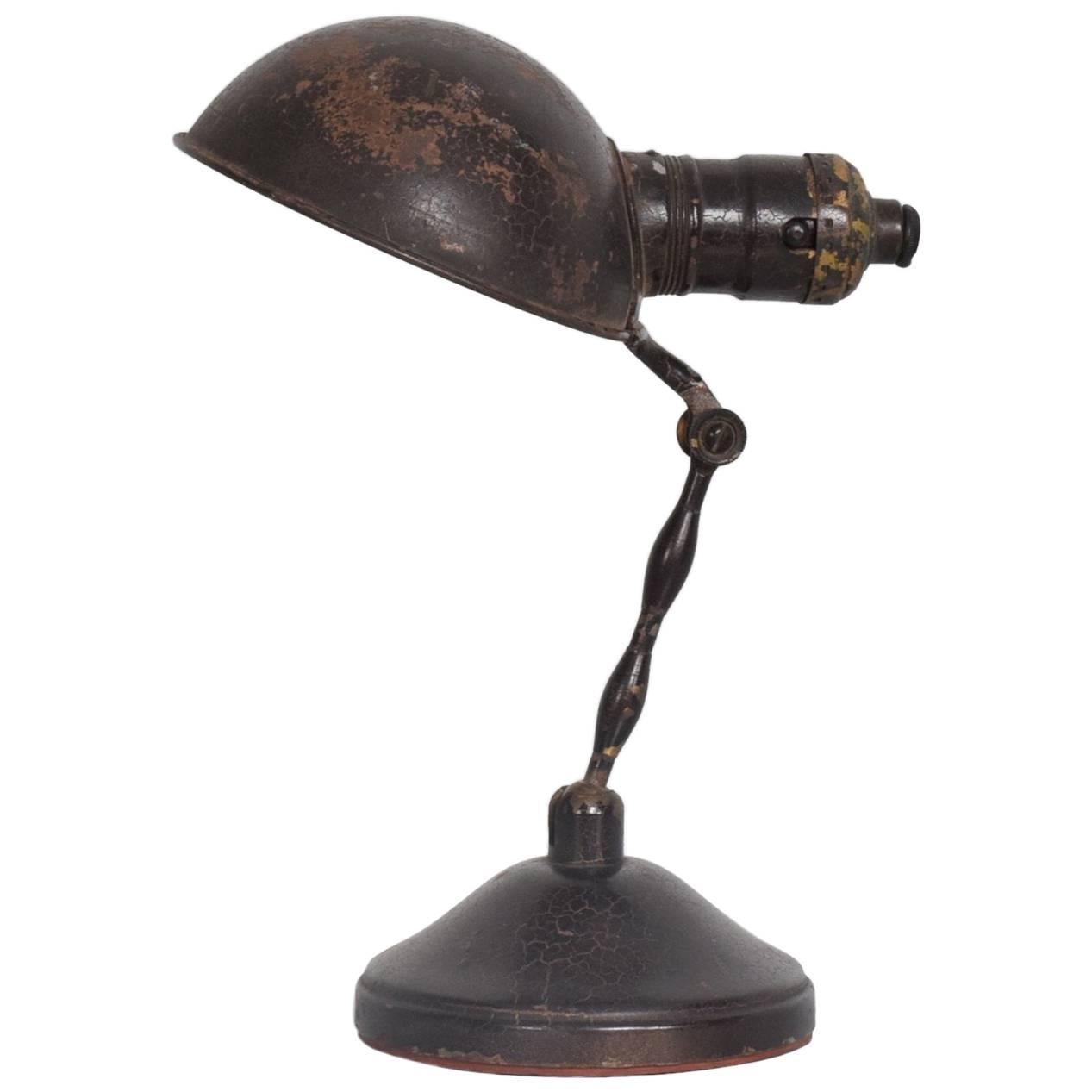 Industrial Desk or Wall Sconce Lamp, Mid-Century Period