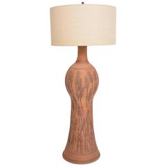 Floor Lamp Wishon Harrel Stoneware Ceramics, Mid-Century California Modern 9