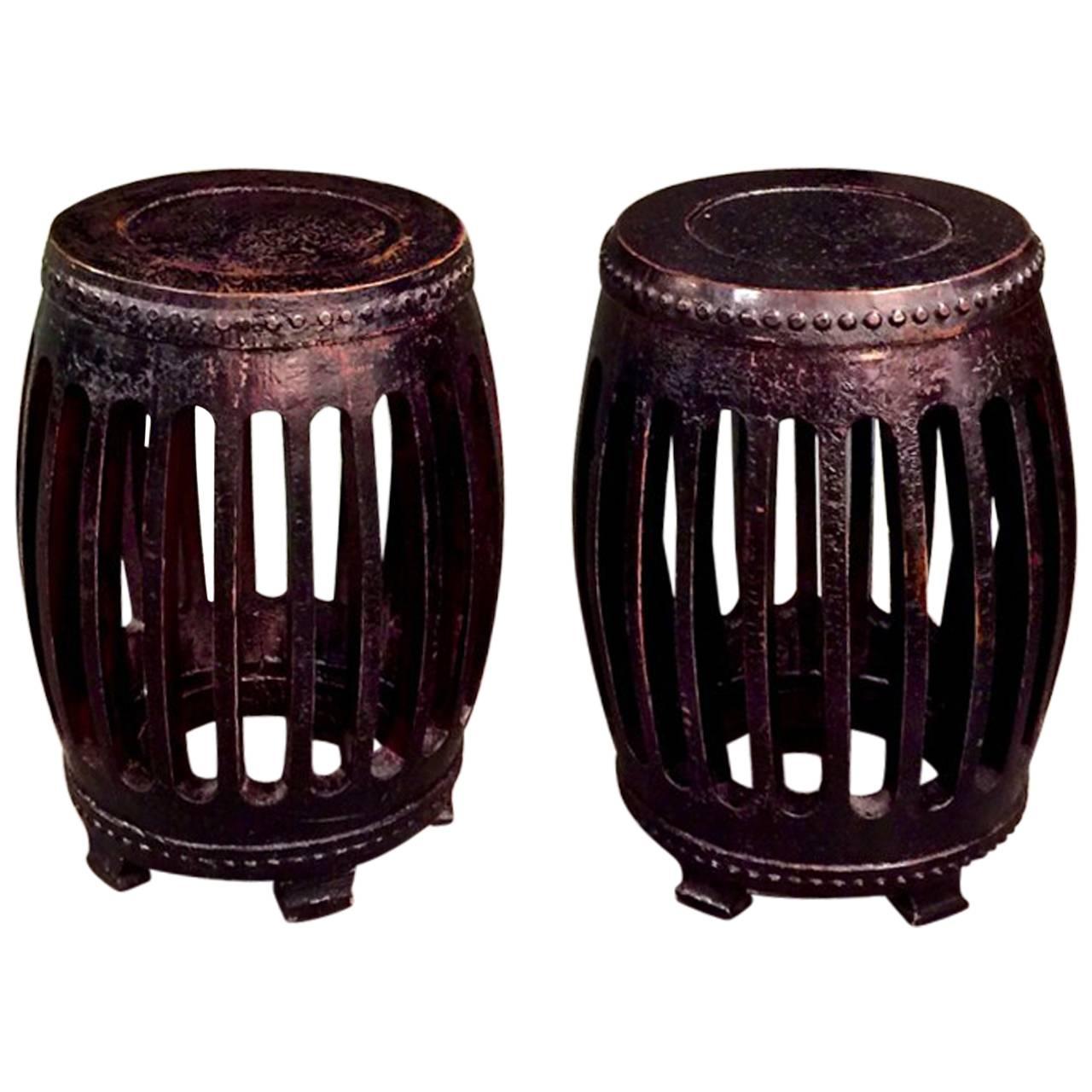 Pair of Early 20th Century Chinese Garden Stools