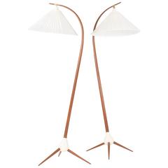 Pair of Teak Floor Lamps by Severin Hansen
