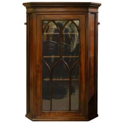 Antique 19th Century Glazed Corner Cupboard