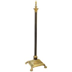 Antique Brass Corinthian Column Standard Lamp