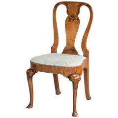 Queen Anne Period Walnut Single Chair 11