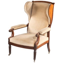 George III Period Mahogany Gentleman’s Chair with Detachable Wings