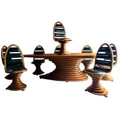 Used Mid-Century Carlo di Carli Style Dining/Conference Table and Eight Chairs, 1960s