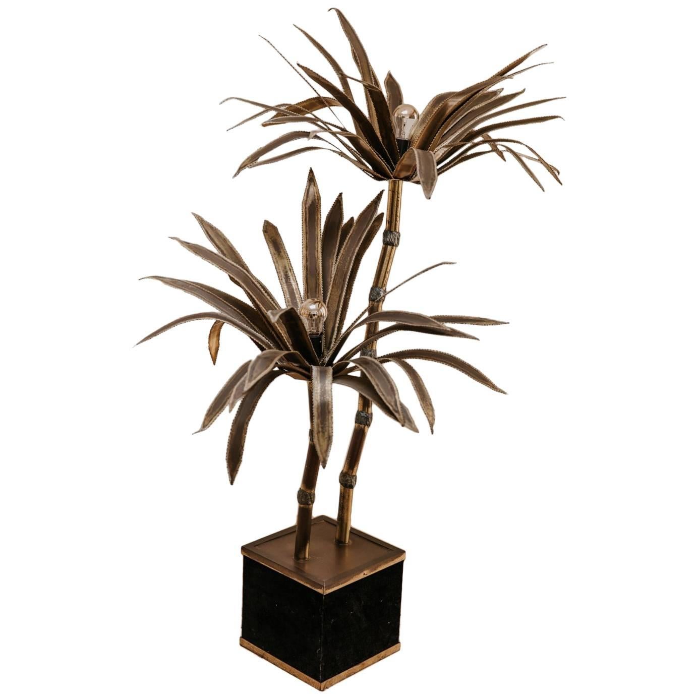 20th Century Maison Jansen Palm Tree Floor Lamp