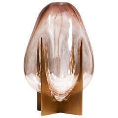 Venturi Tooth Fairy Unique Vase, Murano Glass and Metal by Lara Bohinc