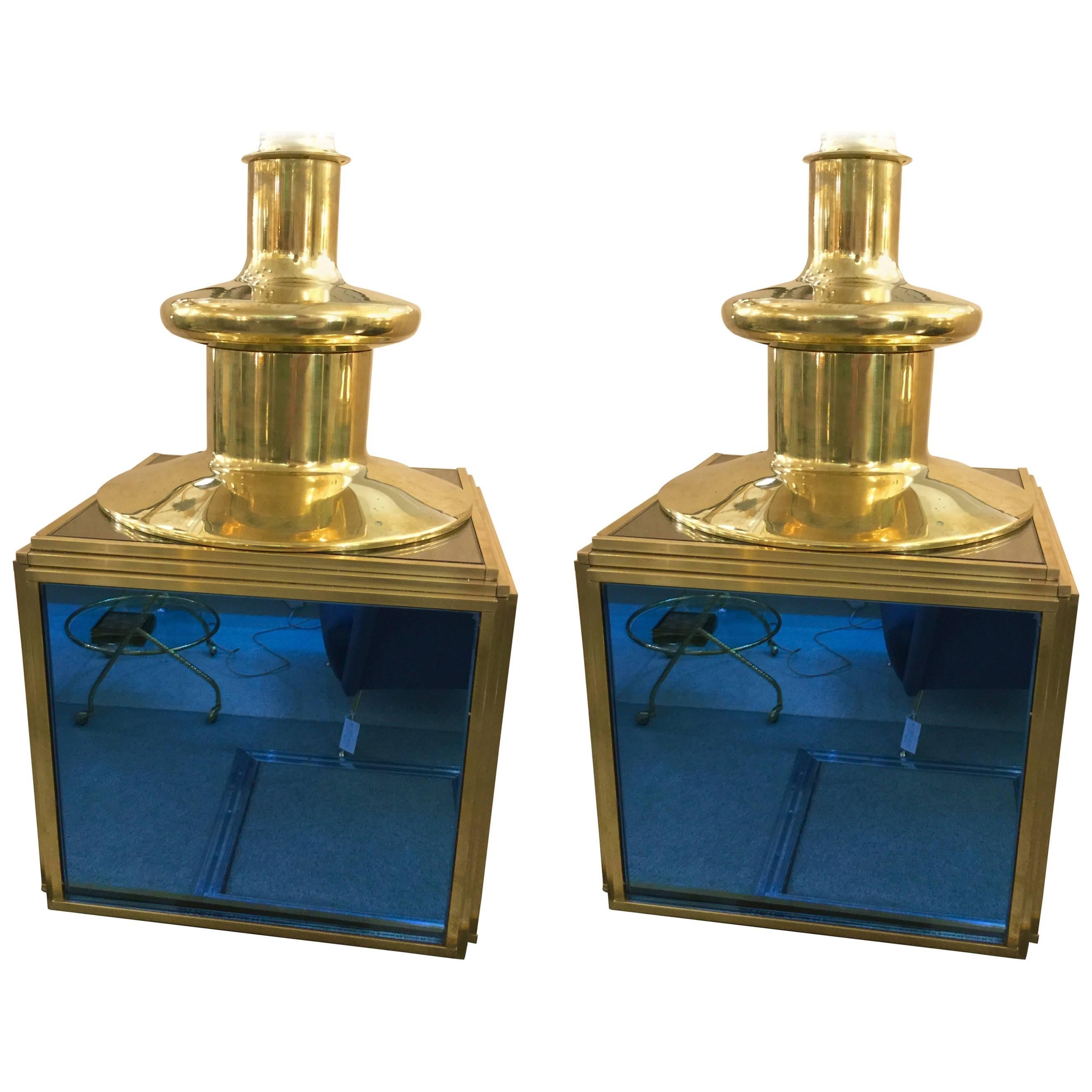 Pair of Italian Table Lamps in the Style of Roberto Giulio Rida, circa 1960
