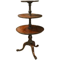 George III Cuban Mahogany Three-Tier Dumb Waiter