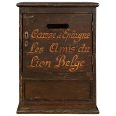 Antique Money Save Box, Amis Du Lion Belgium