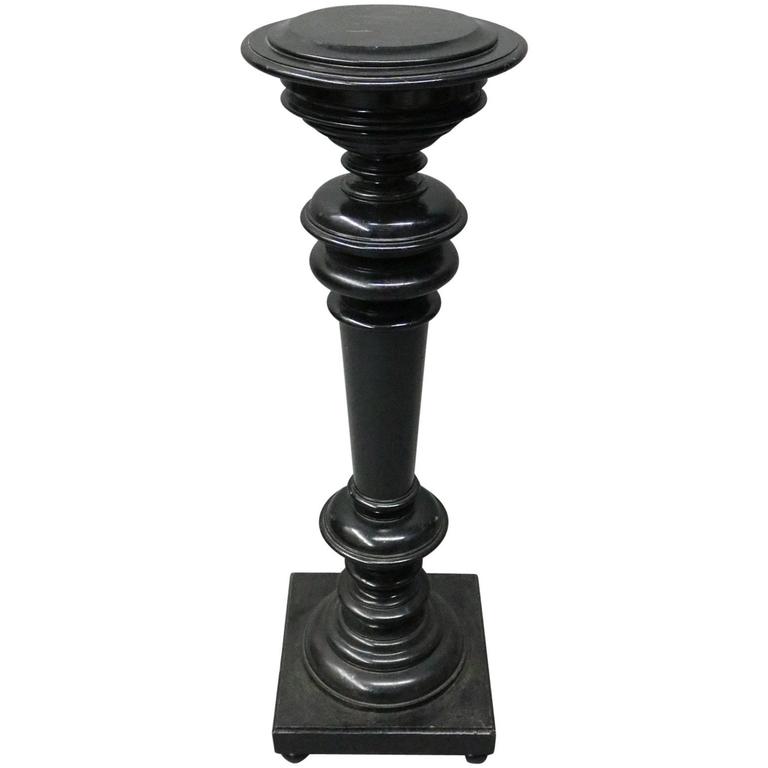 Antique Ebonized Wood Footed Sculpture Pedestal, circa 1890 at 1stdibs