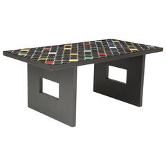 Colette Gueden Ceramic and Oak Table 5