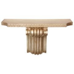 Silver Leafed James Mont Console