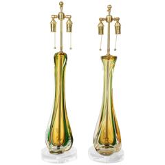 Pair of Murano Lamps by Seguso 8
