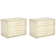 Pair of Mid-Century Wave Front Cabinets