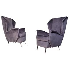 Pair of 20th Century Italian Armchairs, 1960s