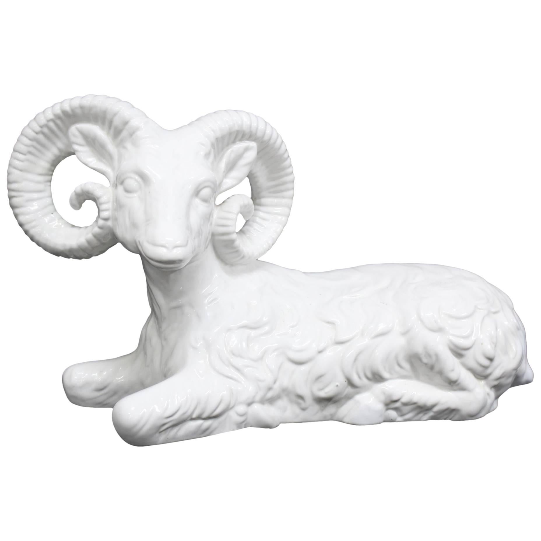 Reclining Ram Sculpture