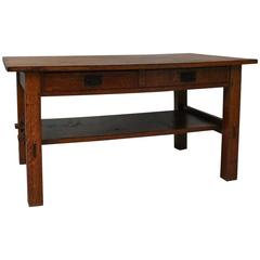 Used Arts & Crafts Gustav Stickley Mission Oak Library Table, circa 1910