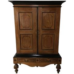 19th Century English Colonial Satinwood and Ebony Linen Press 7