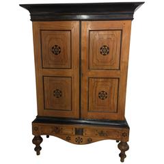 19th Century, Dutch Colonial Satinwood and Ebony Linen Press 2