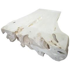 Andrianna Shamaris St. Barts Bleached Teak Wood Coffee Table