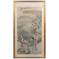 Early 20th Century Framed Chinese Painting on Paper