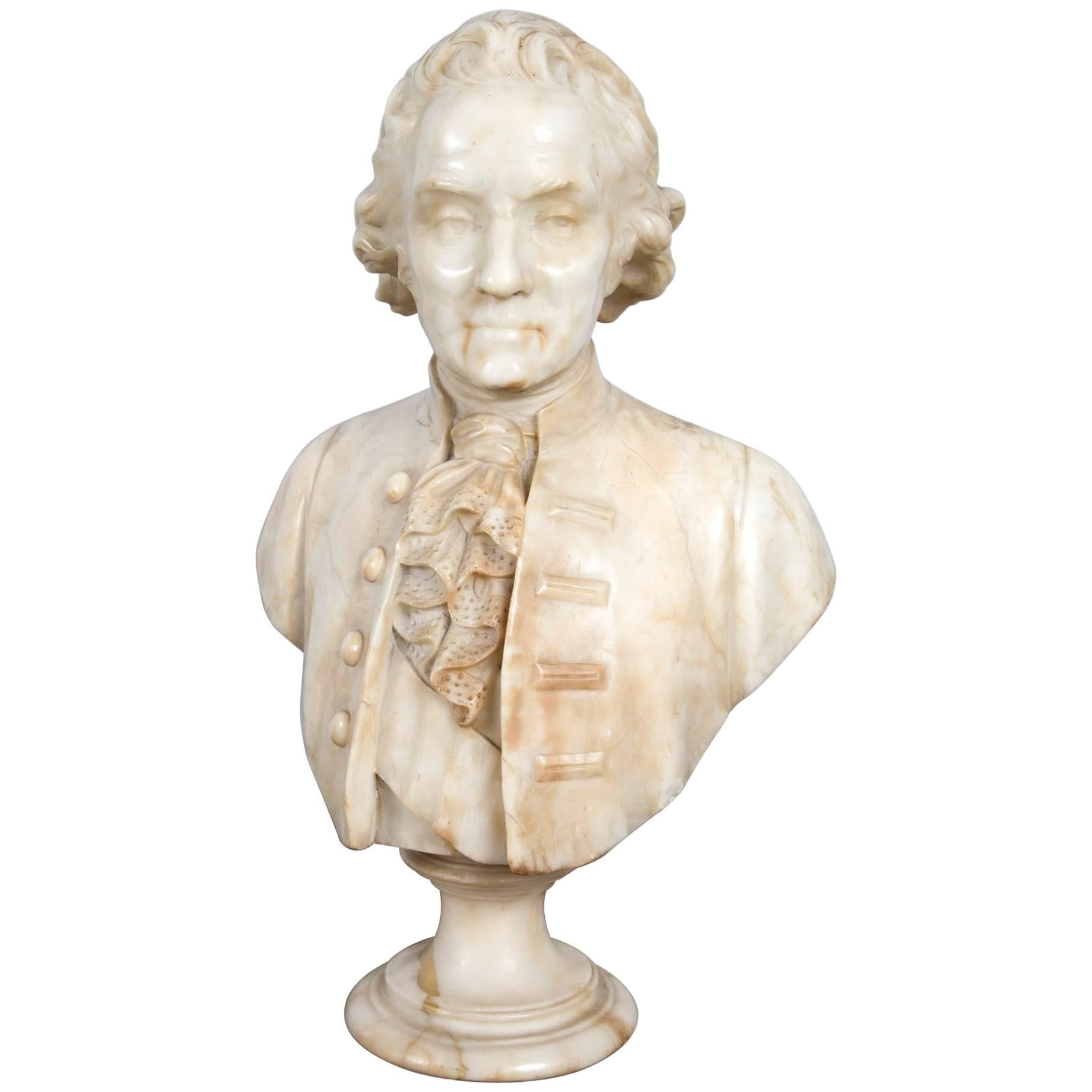 Marble Bust of Thomas  Jefferson, signed Cipriani