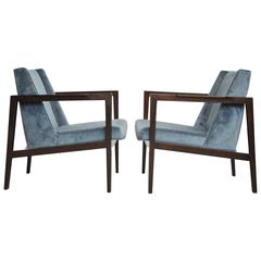 Vintage Dunbar Open Frame Lounge Chairs by Edward Wormley
