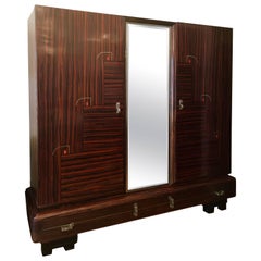 De Coene 1930s Belgian Art Deco Cabinet Wardrobe